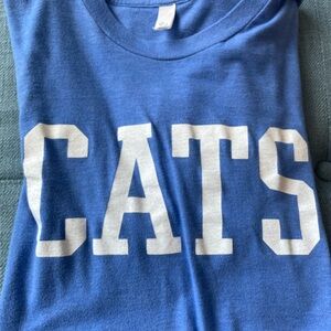 Gildan Blue 'CATS' T-Shirt for Cat Enthusiasts! Like new!